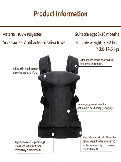 Ezzy Baby - Ergonomic Hands-Free Carrier